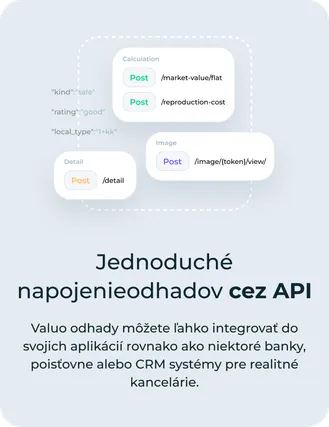 Jednoduché prepojenie odhadov cez API
